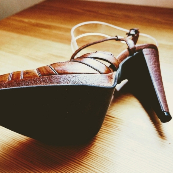 MIU MIU by Prada open back brown sandal Sz 38.5 ITALY - Picture 4 of 6